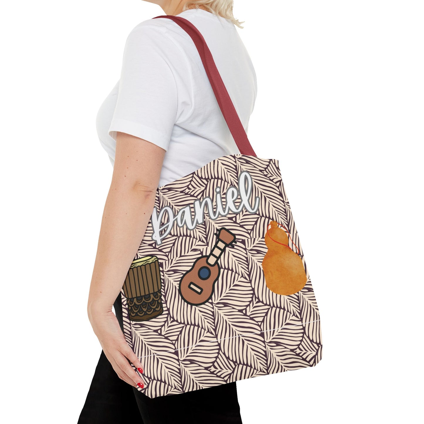 Hawaiian Hula Implements Personalized Canvas Tote Bag 🌿✨