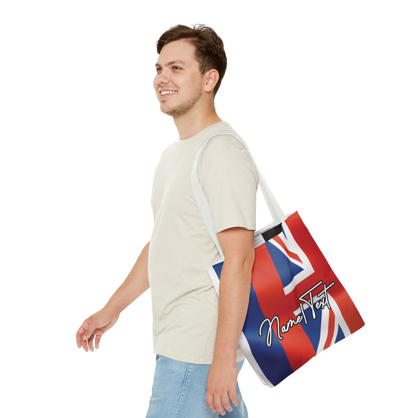 Hawaiian Islands Flag Canvas Tote Bag – Customize with Name or Text