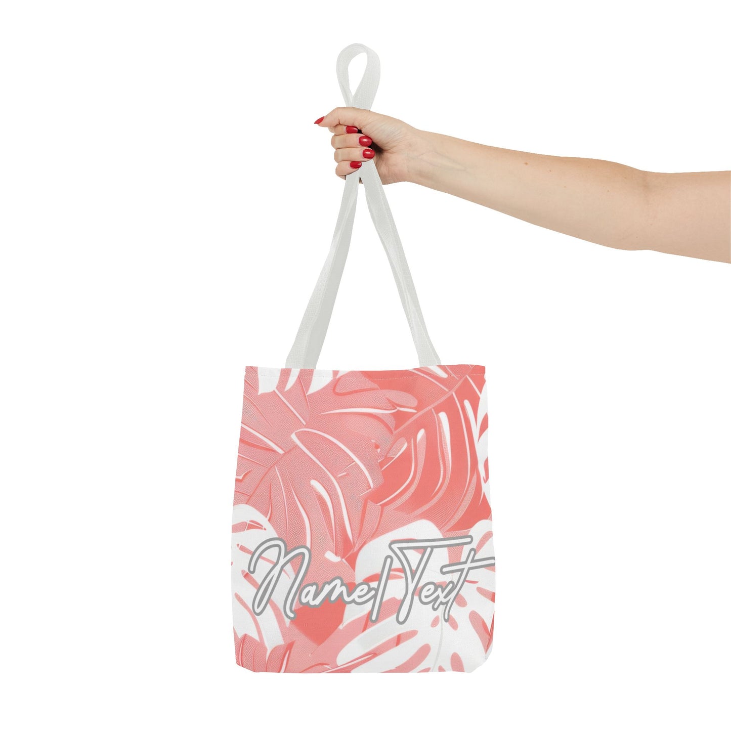 Customizable Monstera Leaf Canvas Tote Bag