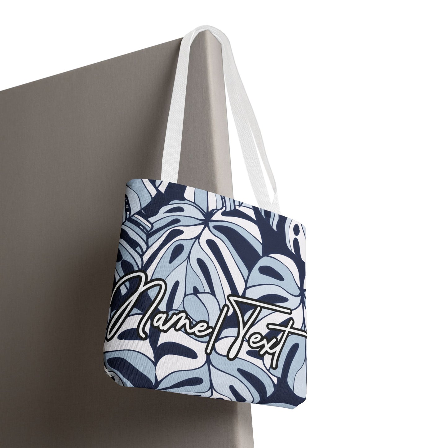 Customizable Monstera Leaf Canvas Tote Bag
