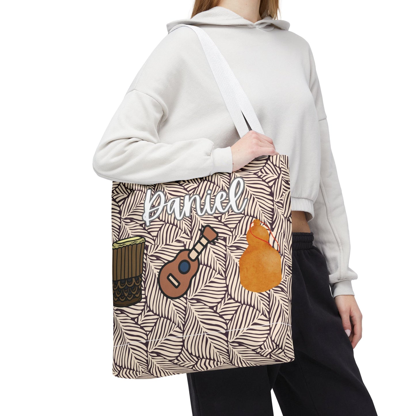 Hawaiian Hula Implements Personalized Canvas Tote Bag 🌿✨