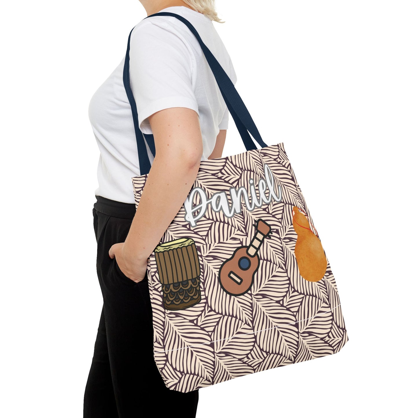 Hawaiian Hula Implements Personalized Canvas Tote Bag 🌿✨