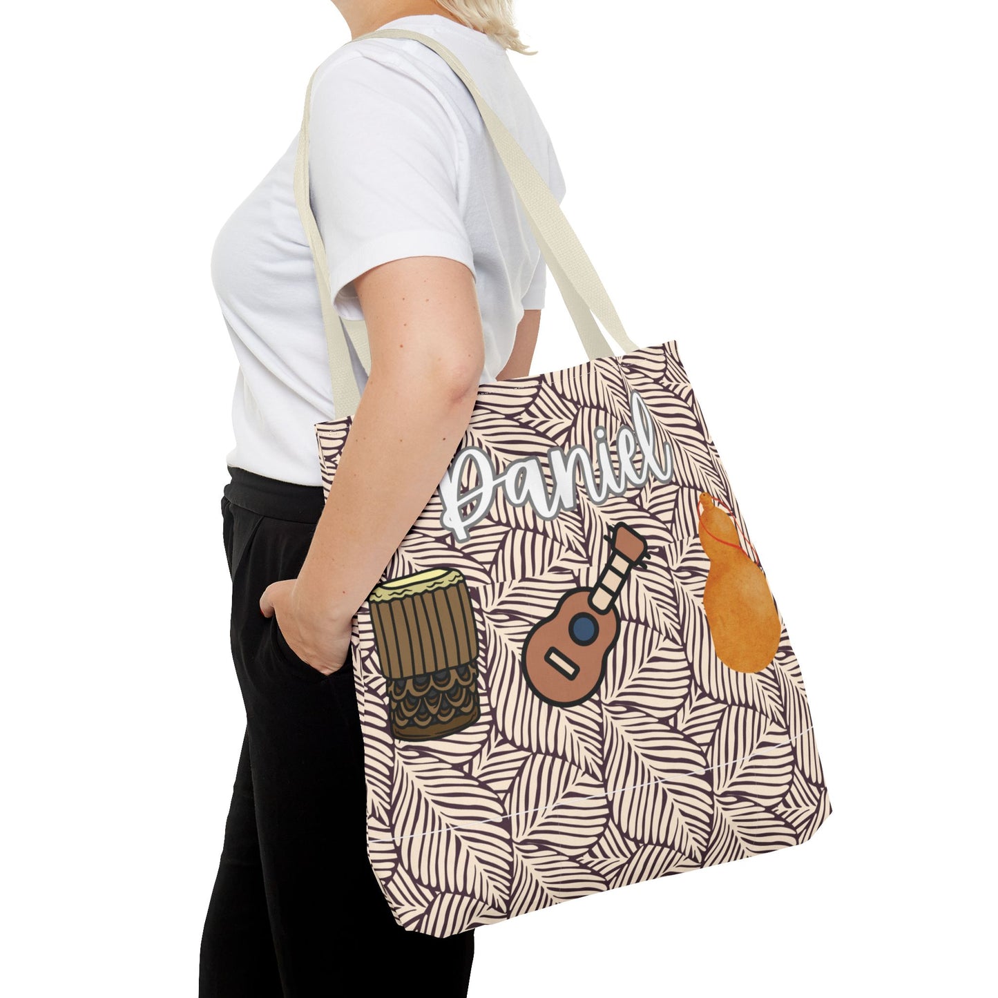 Hawaiian Hula Implements Personalized Canvas Tote Bag 🌿✨