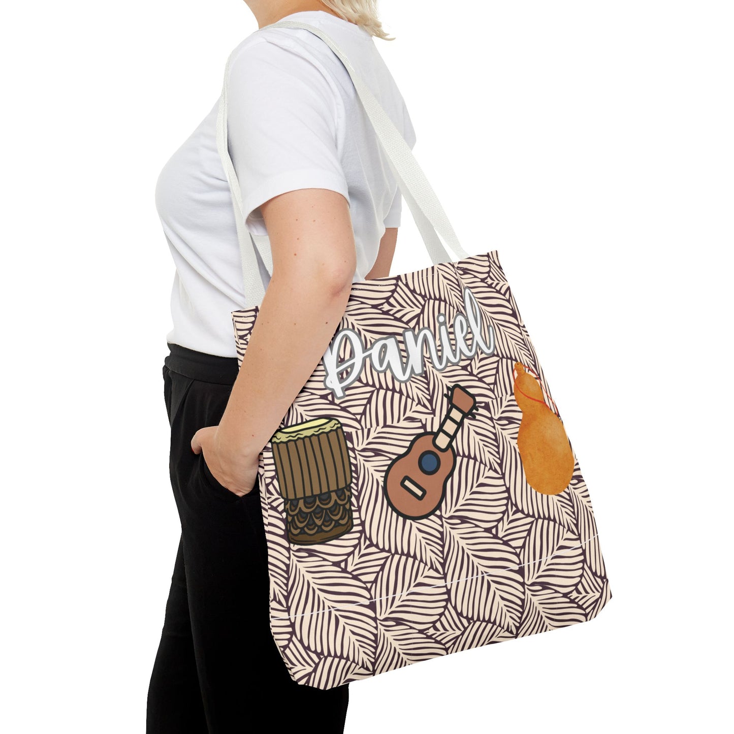 Hawaiian Hula Implements Personalized Canvas Tote Bag 🌿✨
