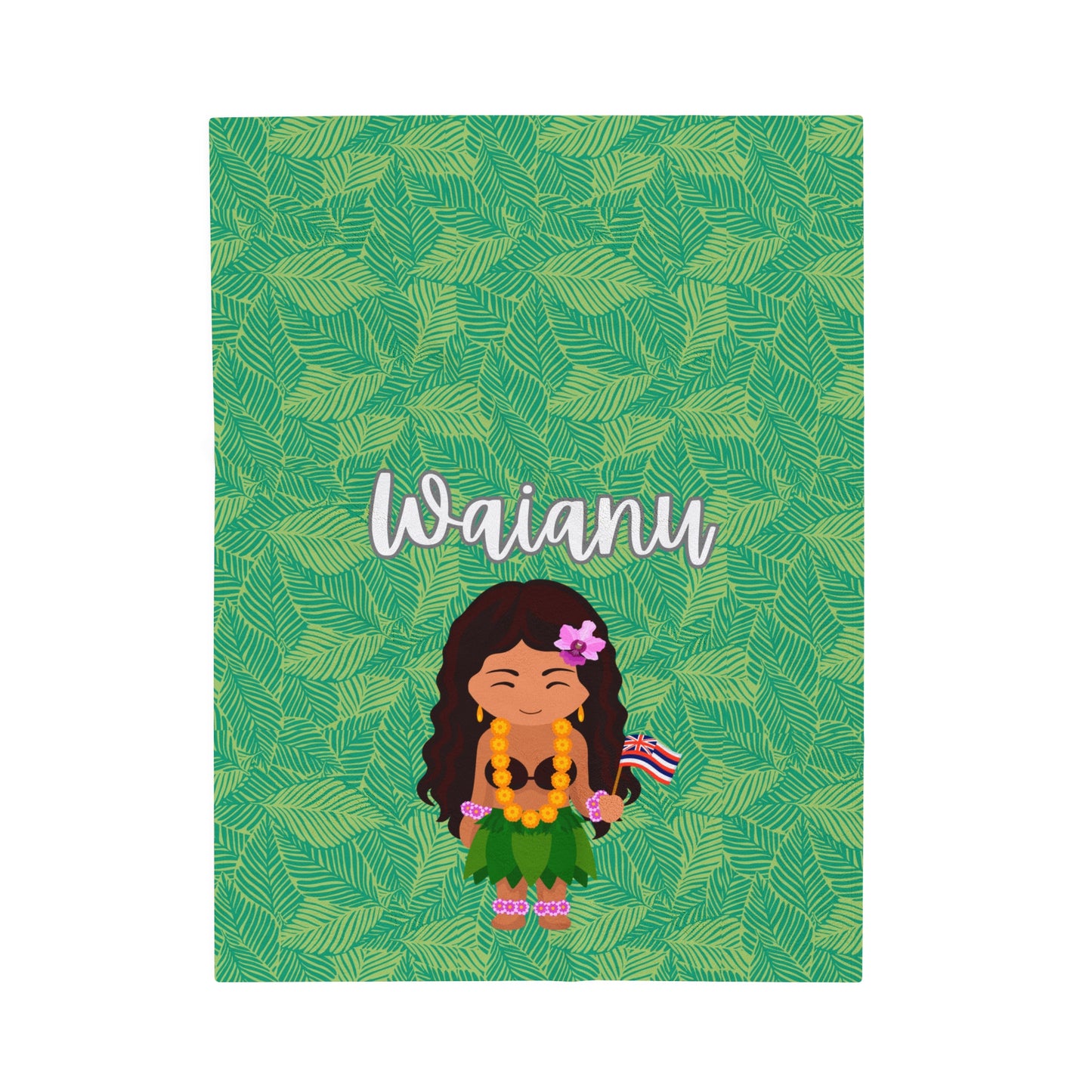 Hawaiian Hula Spirit Personalized Blanket (Baby or Large size)