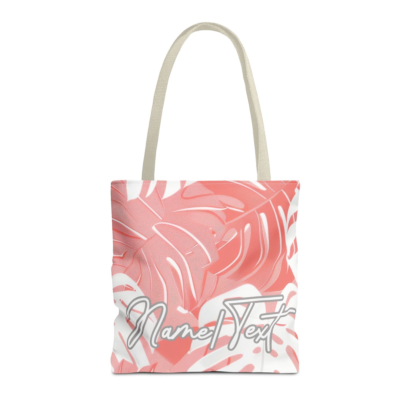 Customizable Monstera Leaf Canvas Tote Bag