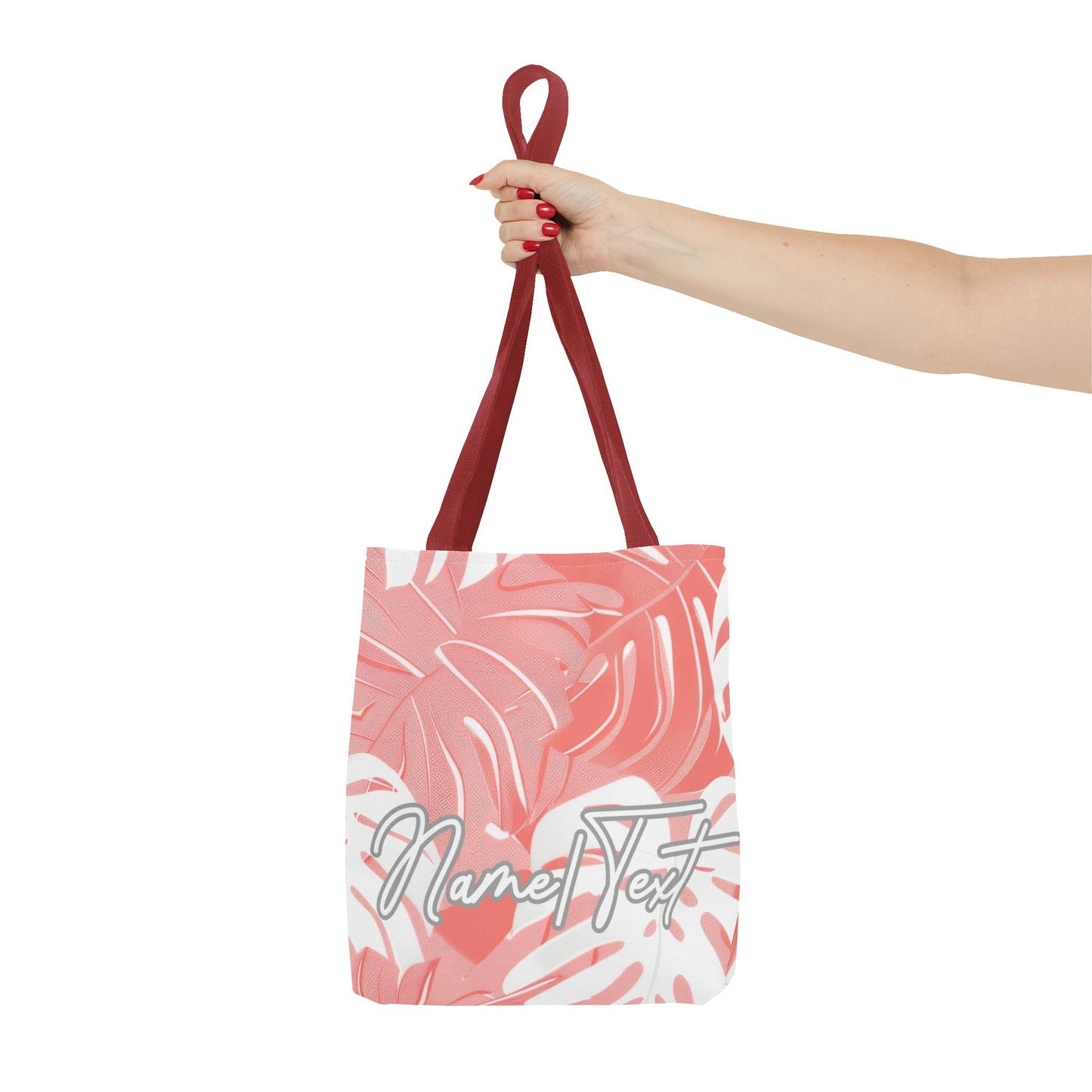 Customizable Monstera Leaf Canvas Tote Bag