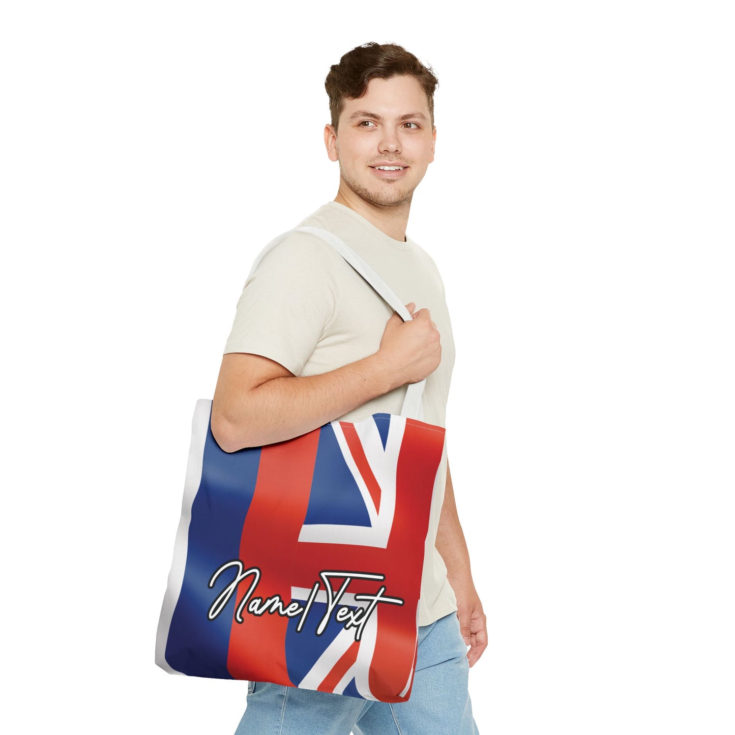 Hawaiian Islands Flag Canvas Tote Bag – Customize with Name or Text