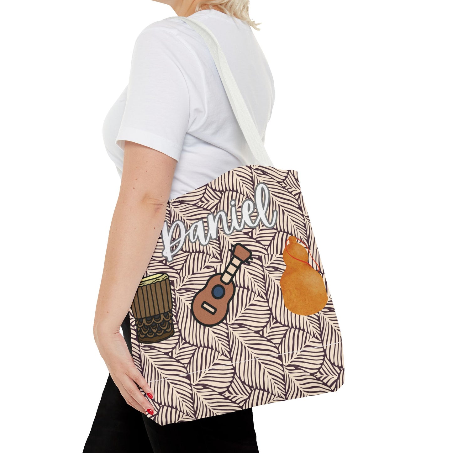 Hawaiian Hula Implements Personalized Canvas Tote Bag 🌿✨