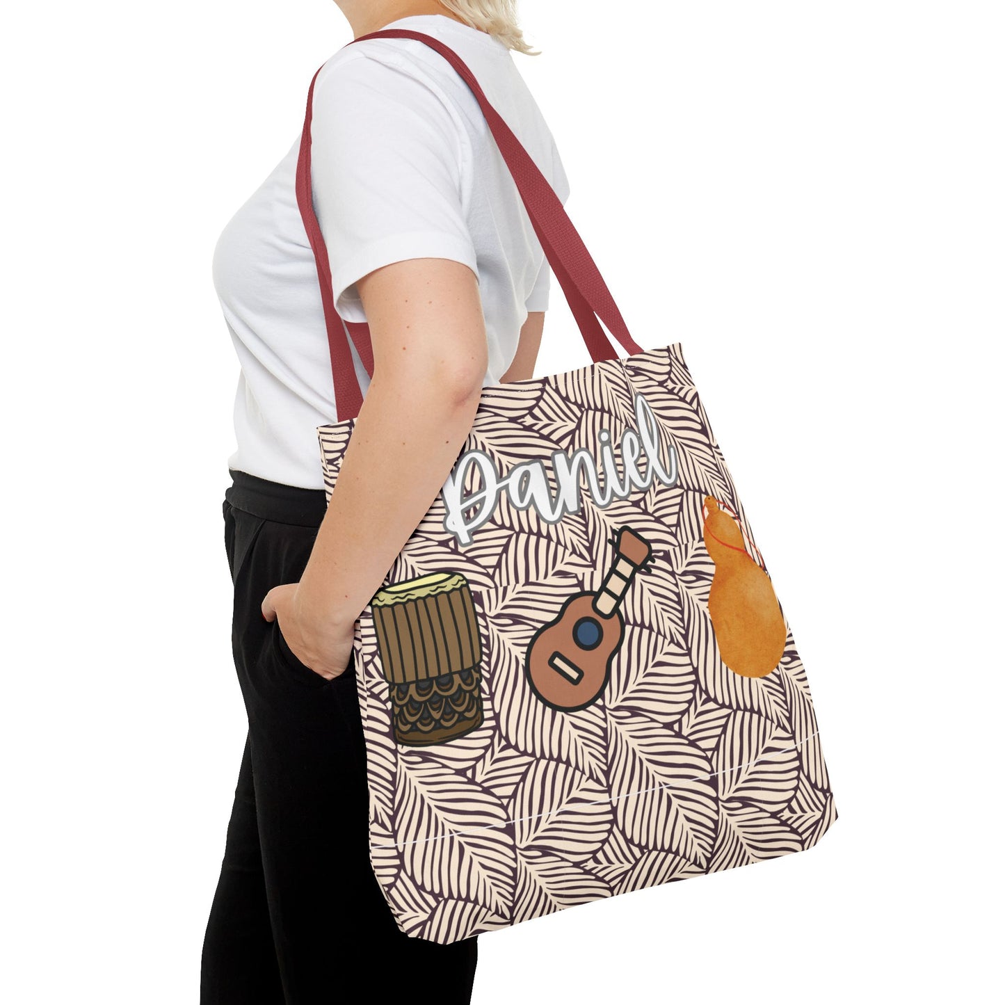 Hawaiian Hula Implements Personalized Canvas Tote Bag 🌿✨