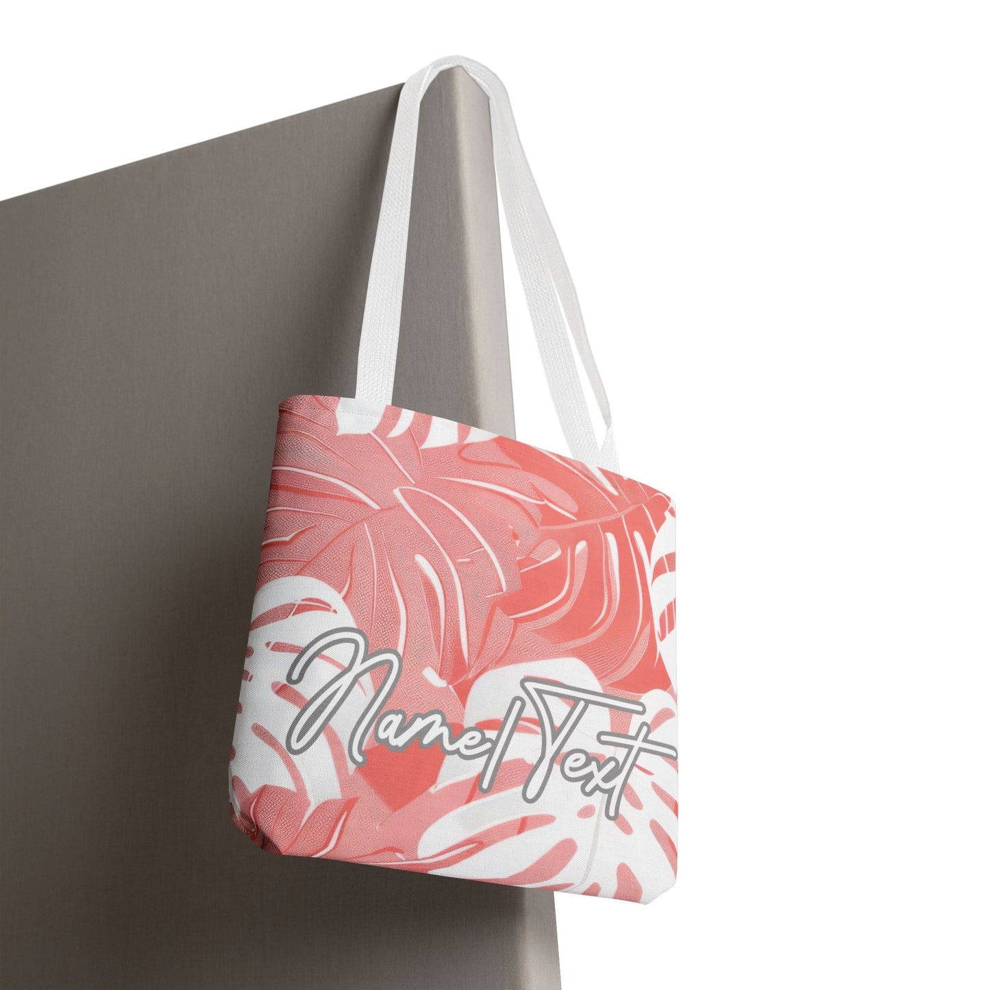 Customizable Monstera Leaf Canvas Tote Bag