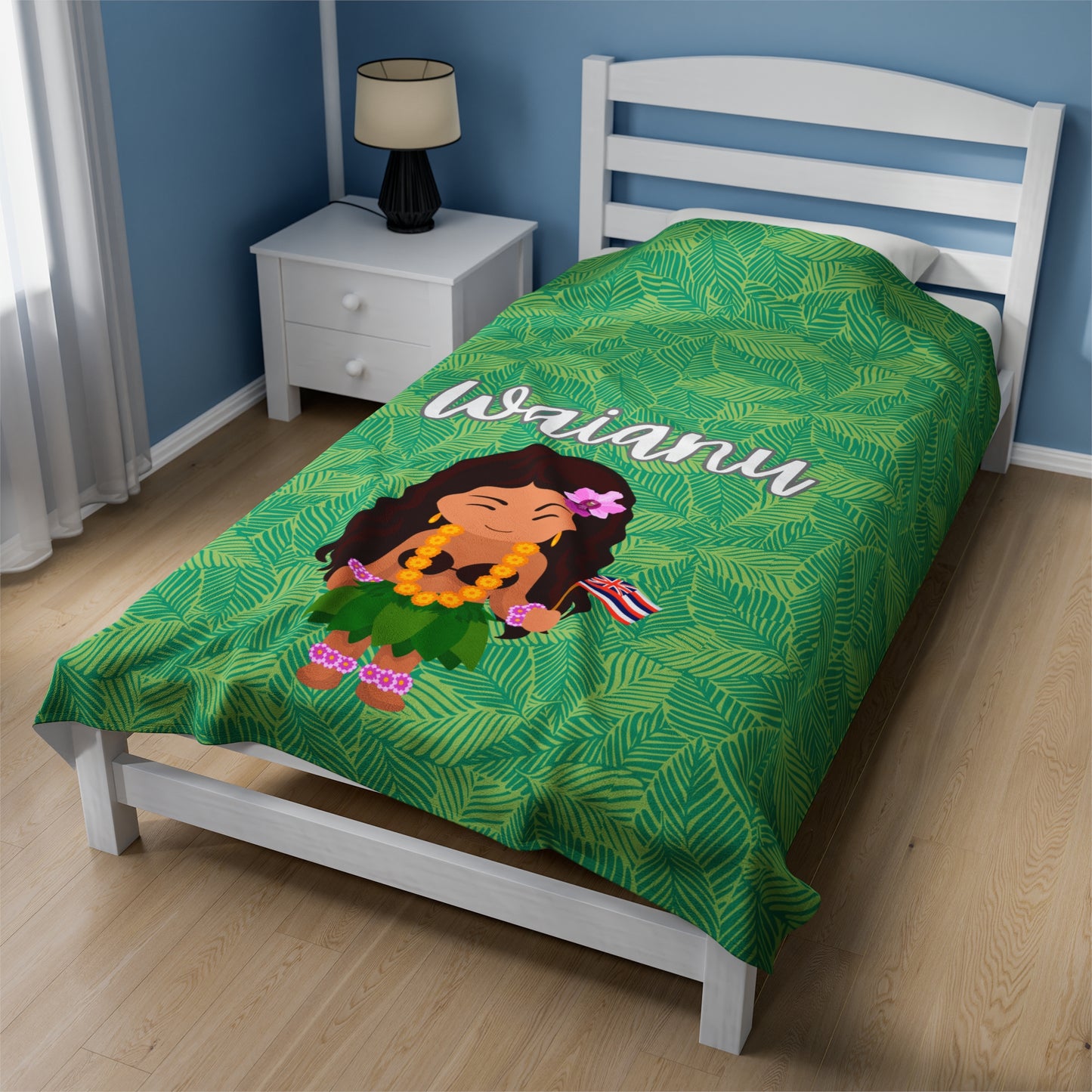 Hawaiian Hula Spirit Personalized Blanket (Baby or Large size)