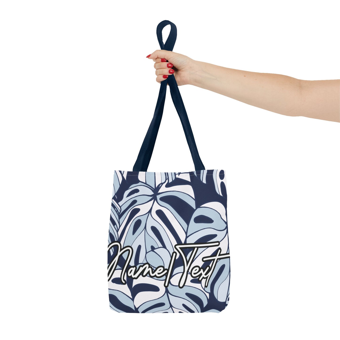 Customizable Monstera Leaf Canvas Tote Bag