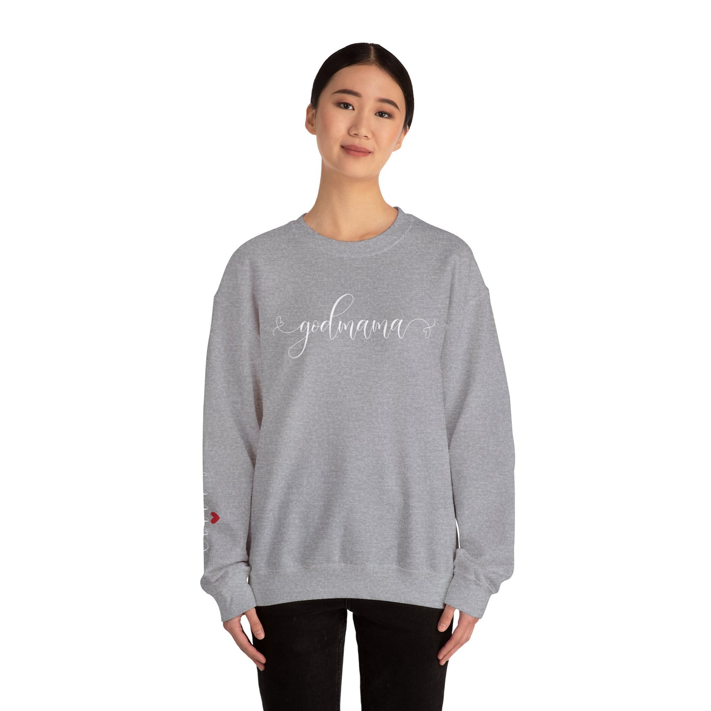 Personalized "Godmama"d Crewneck Sweatshirt