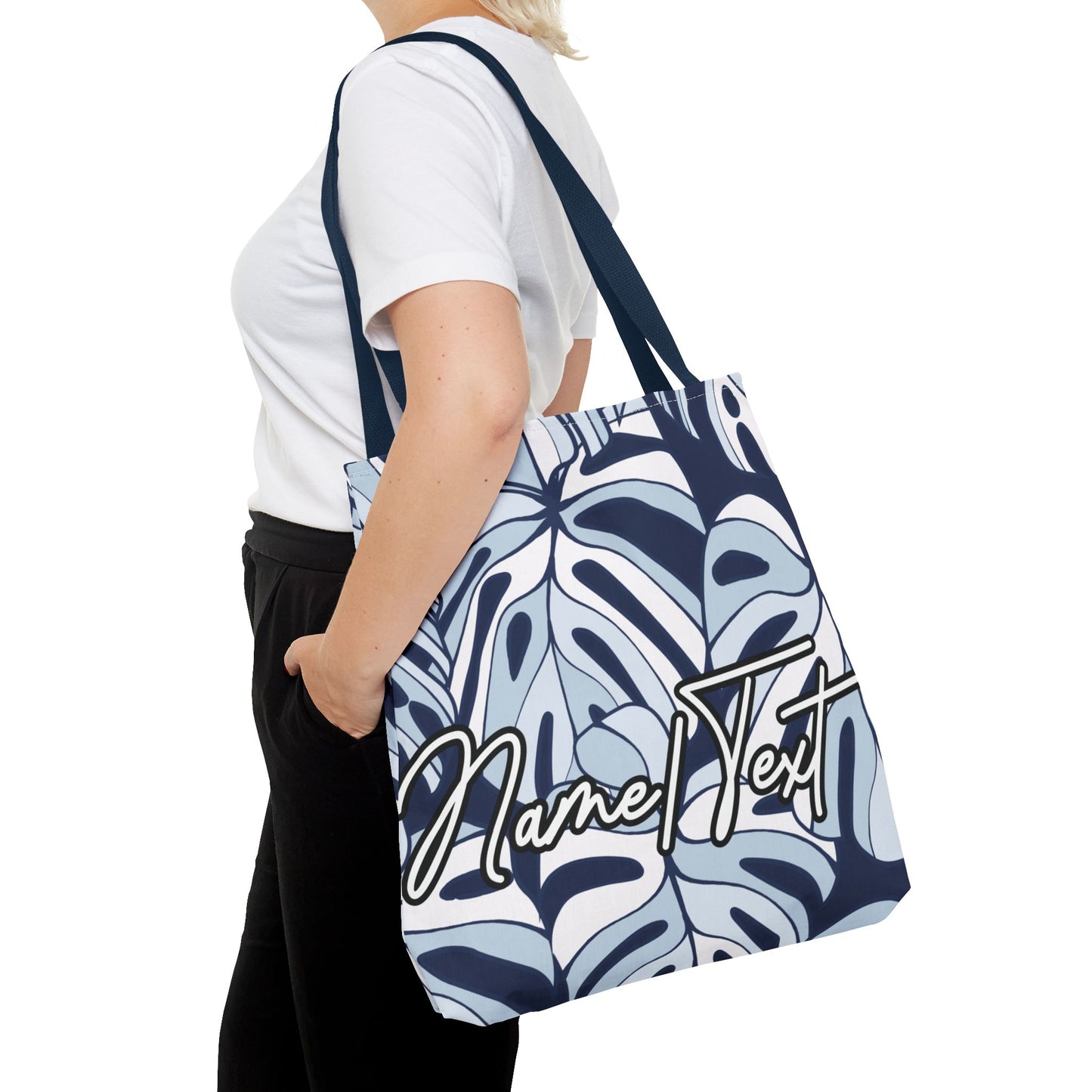 Customizable Monstera Leaf Canvas Tote Bag