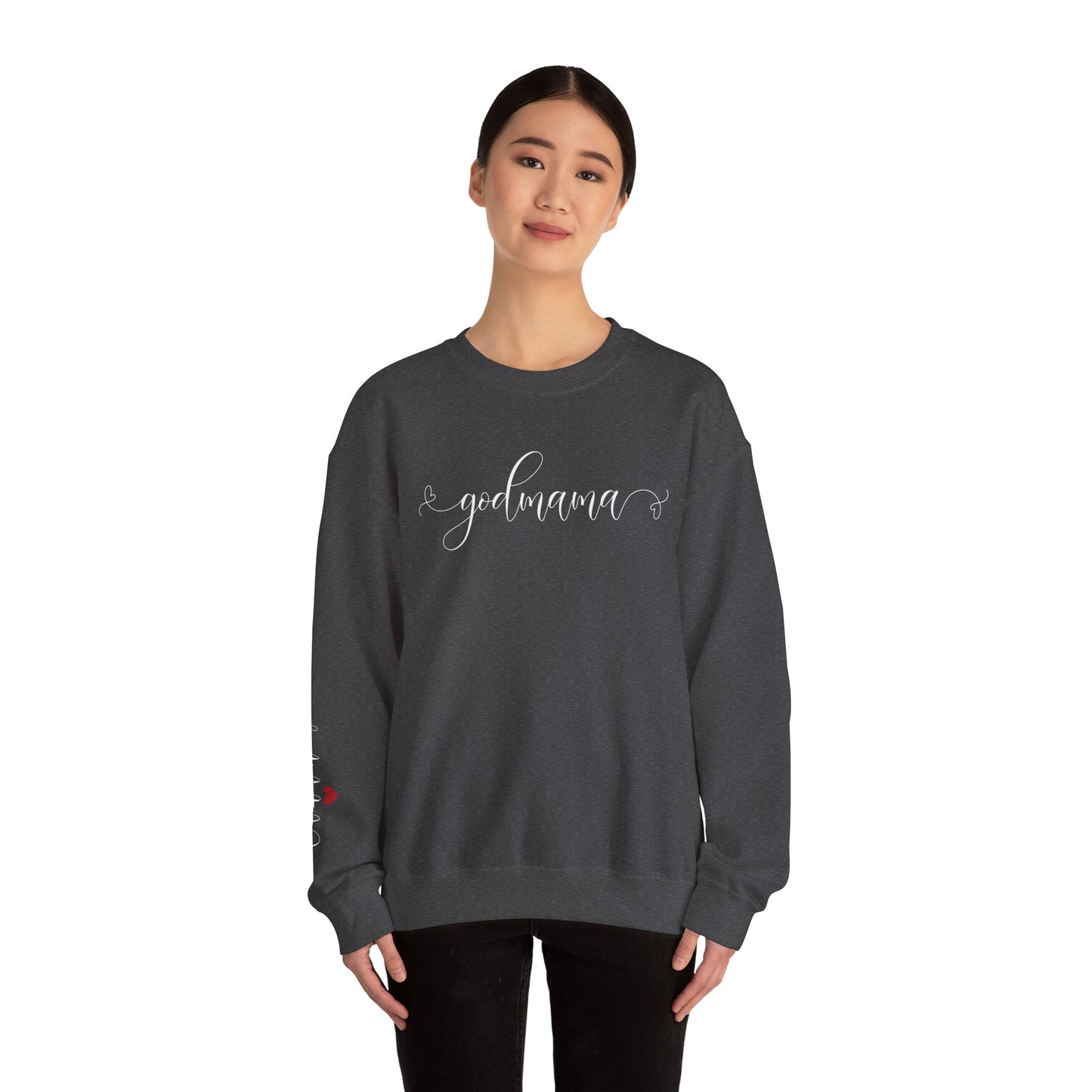 Personalized "Godmama"d Crewneck Sweatshirt