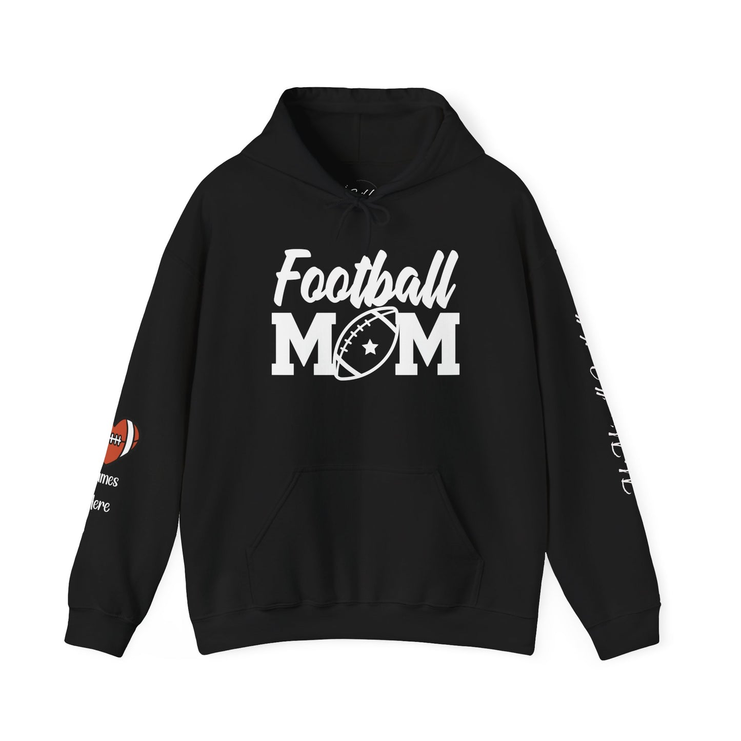 Football Mom Hoodie! Personalize Back & Sleeves!