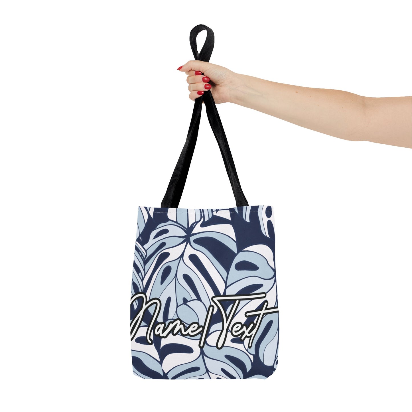 Customizable Monstera Leaf Canvas Tote Bag