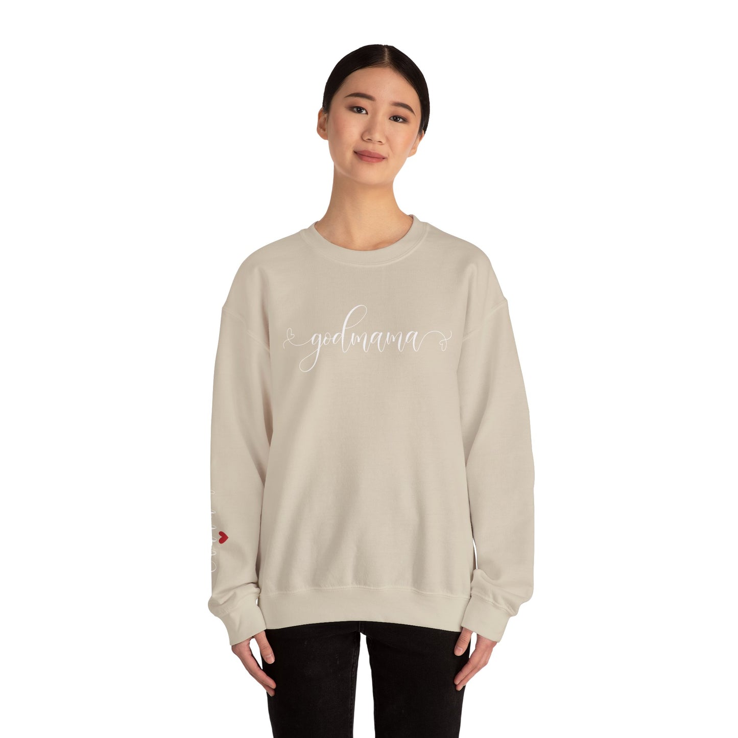 Personalized "Godmama"d Crewneck Sweatshirt