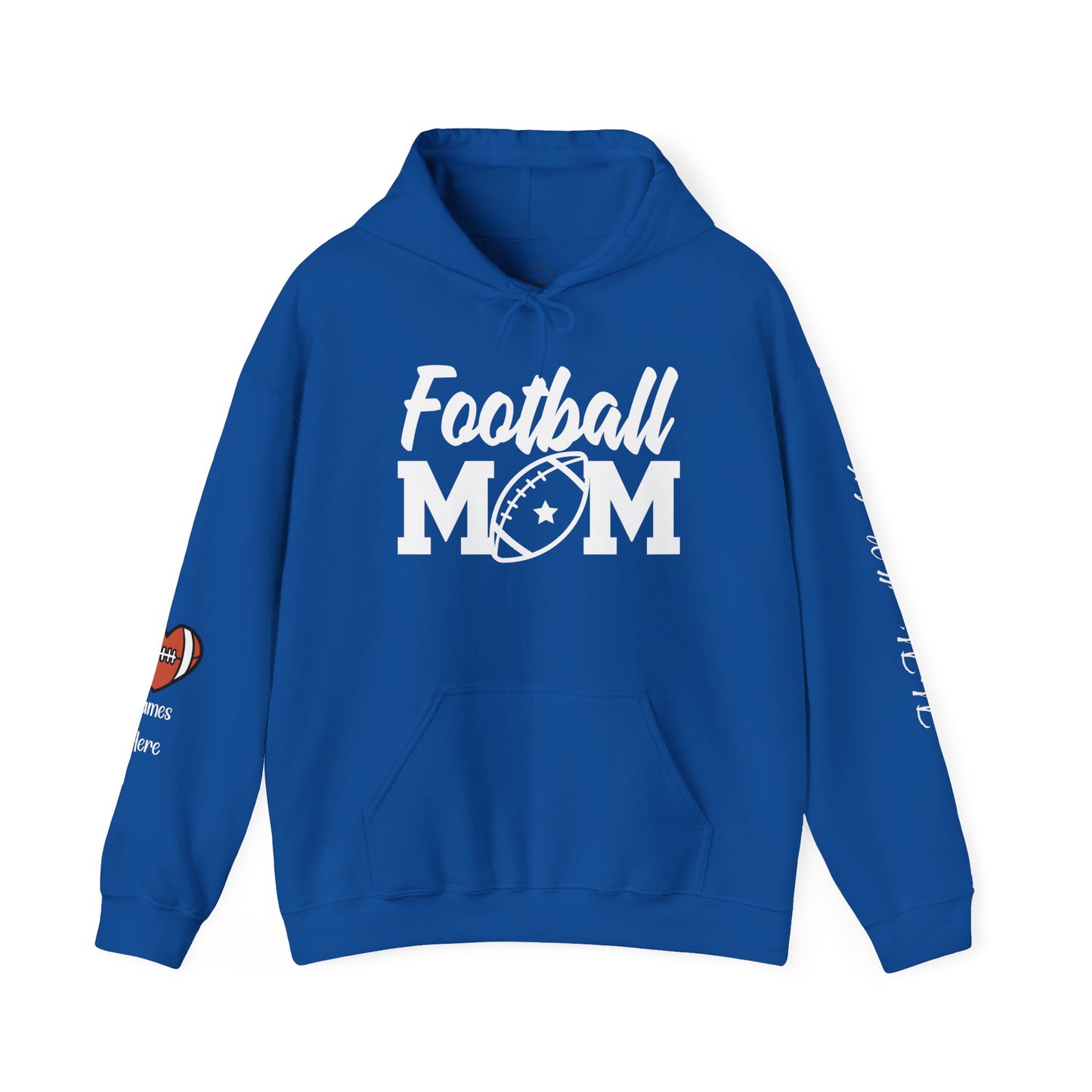 Football Mom Hoodie! Personalize Back & Sleeves!