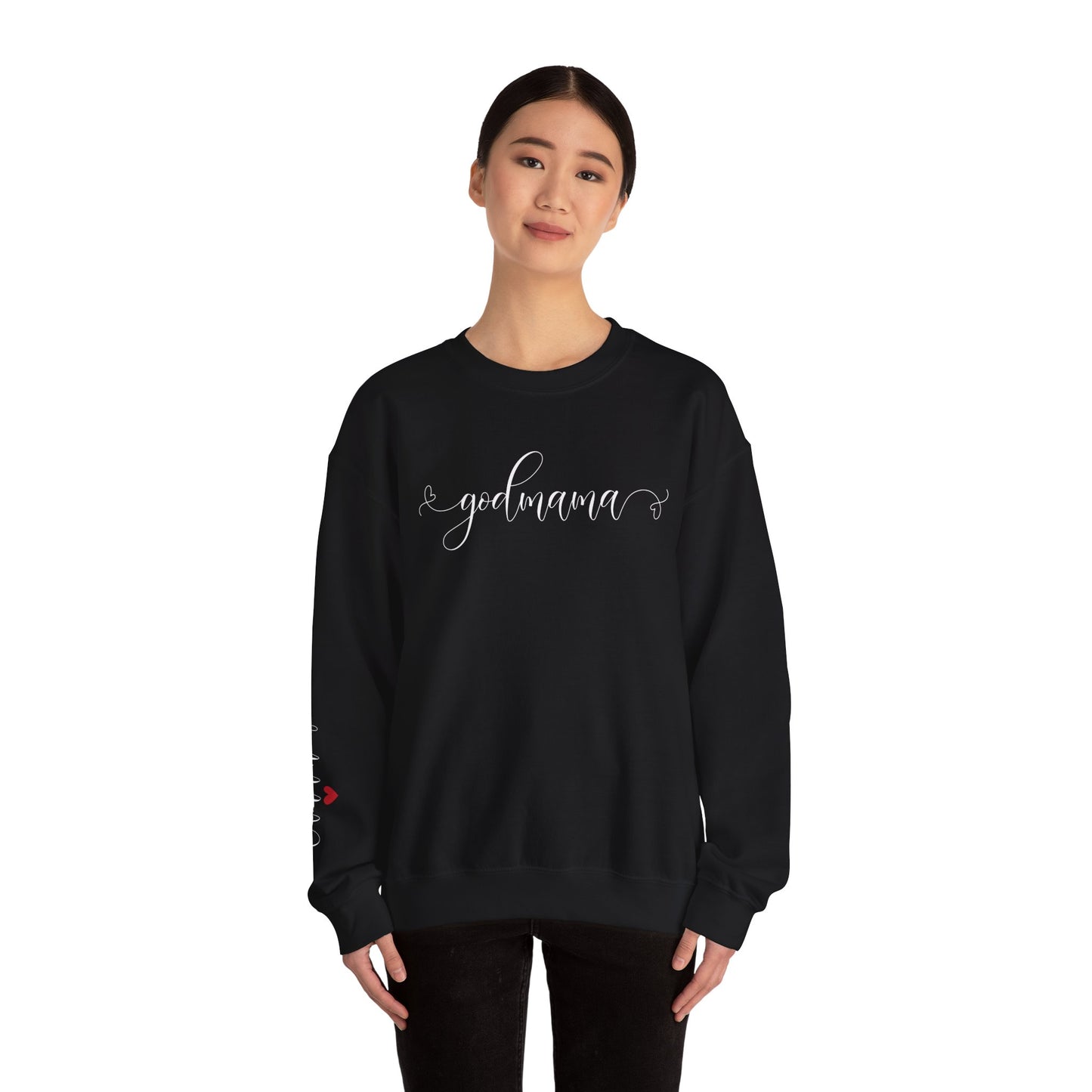 Personalized "Godmama"d Crewneck Sweatshirt