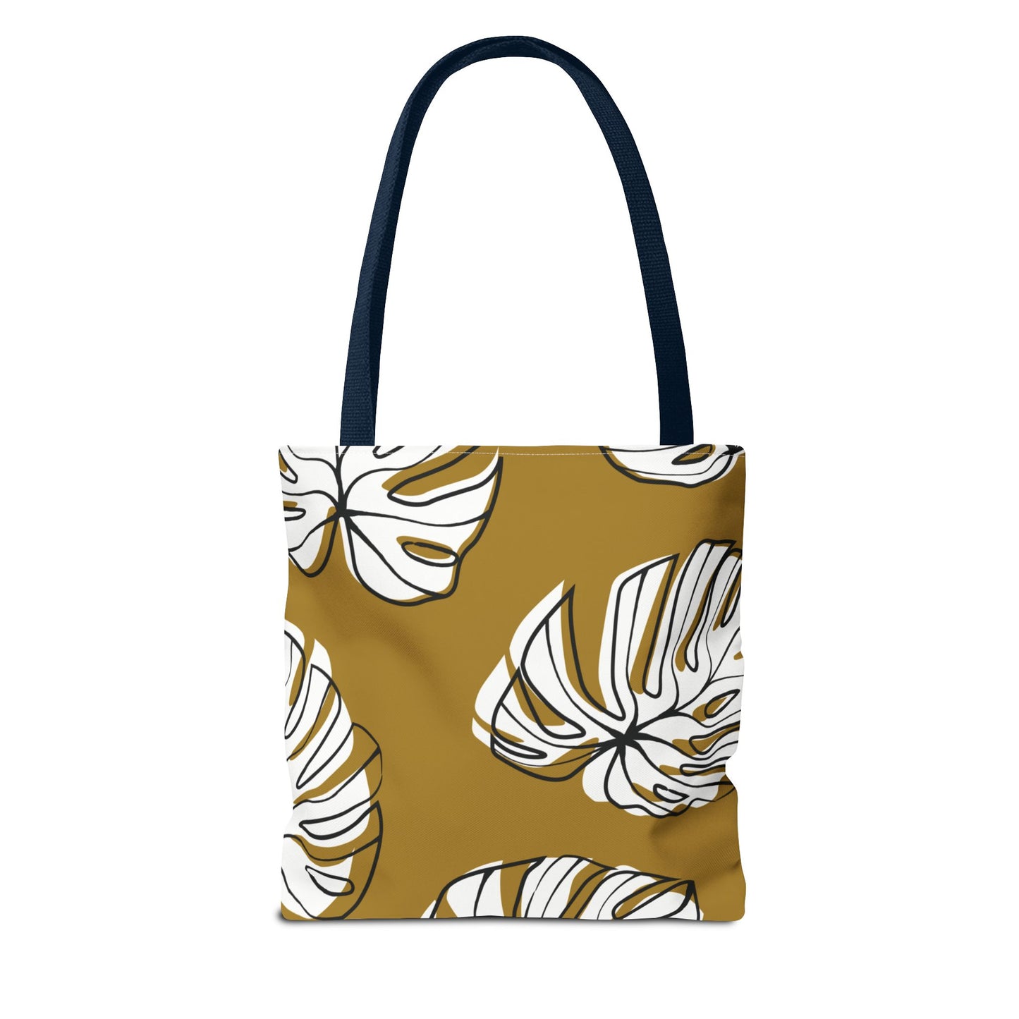 Customizable Monstera Leaf Canvas Tote Bag (Brown)
