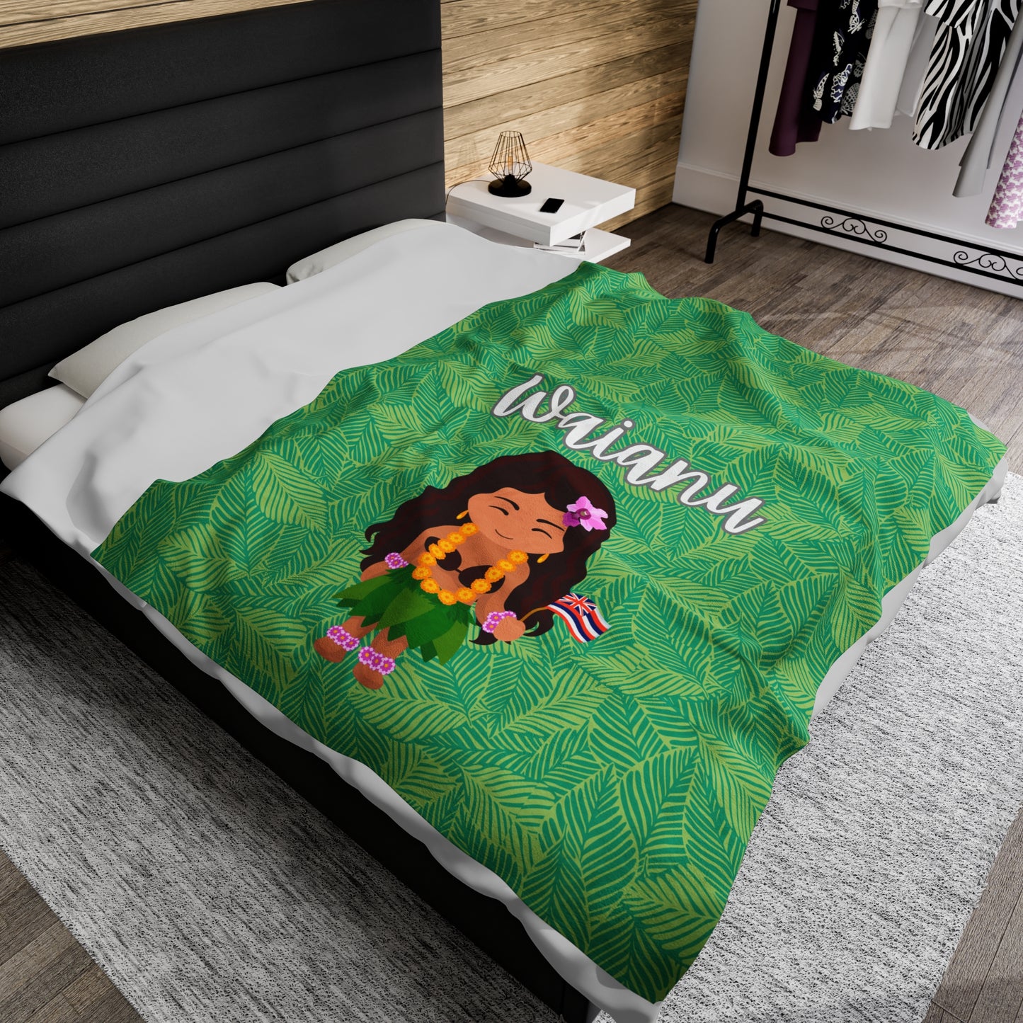 Hawaiian Hula Spirit Personalized Blanket  (Baby or Large size)