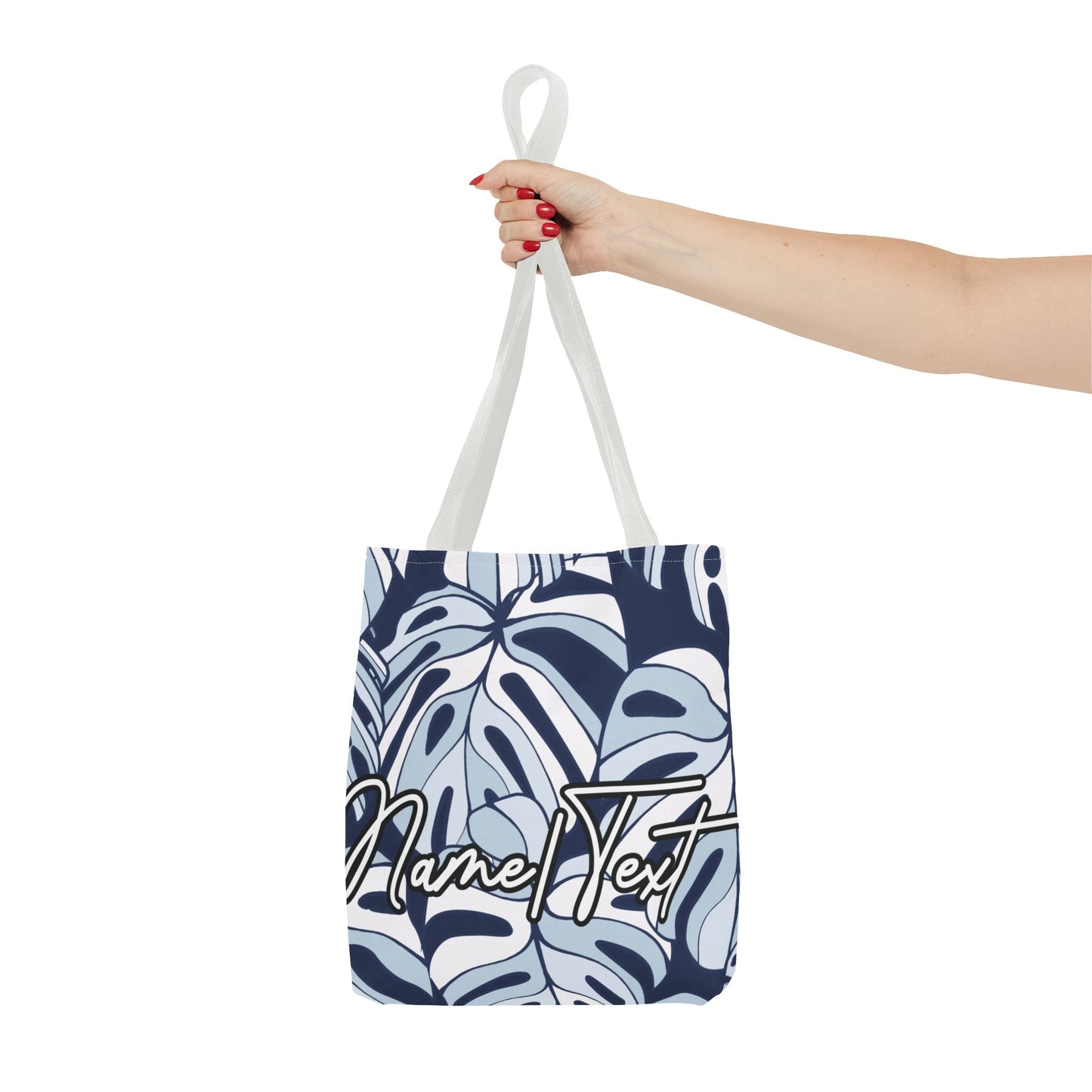 Customizable Monstera Leaf Canvas Tote Bag