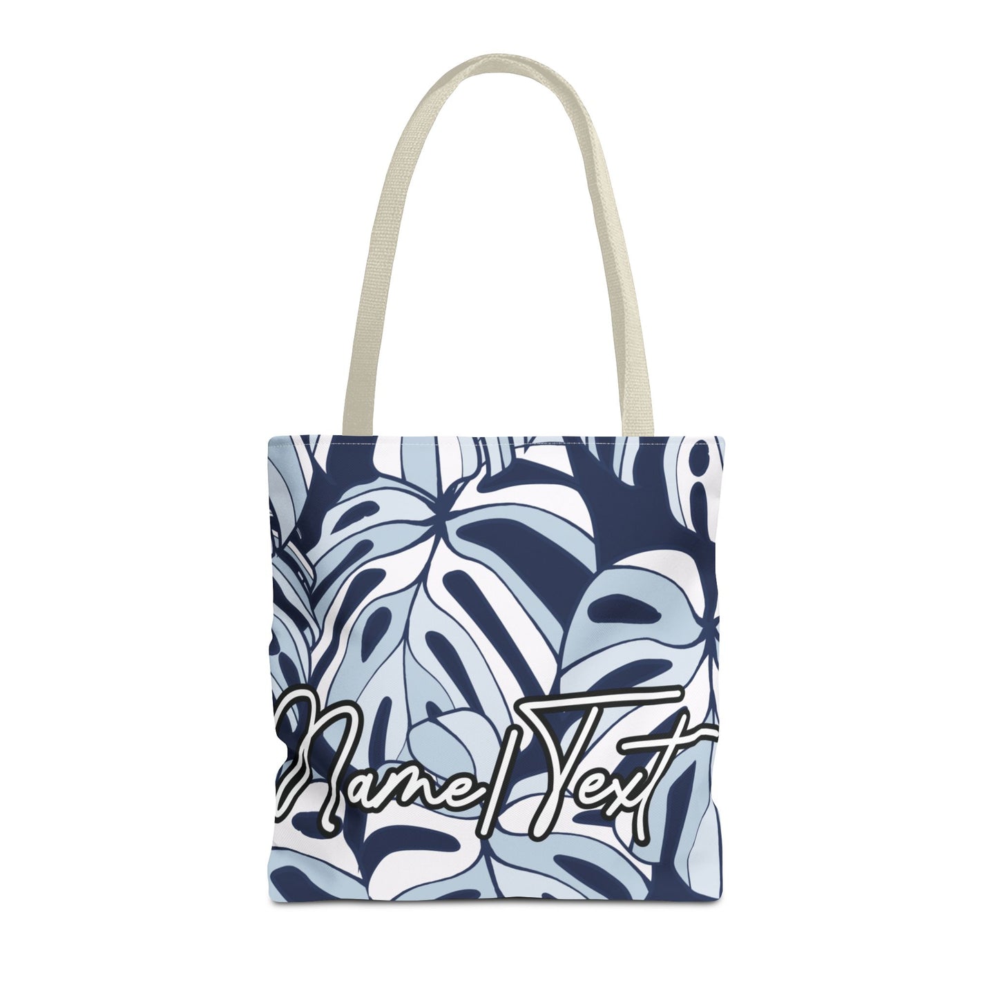 Customizable Monstera Leaf Canvas Tote Bag
