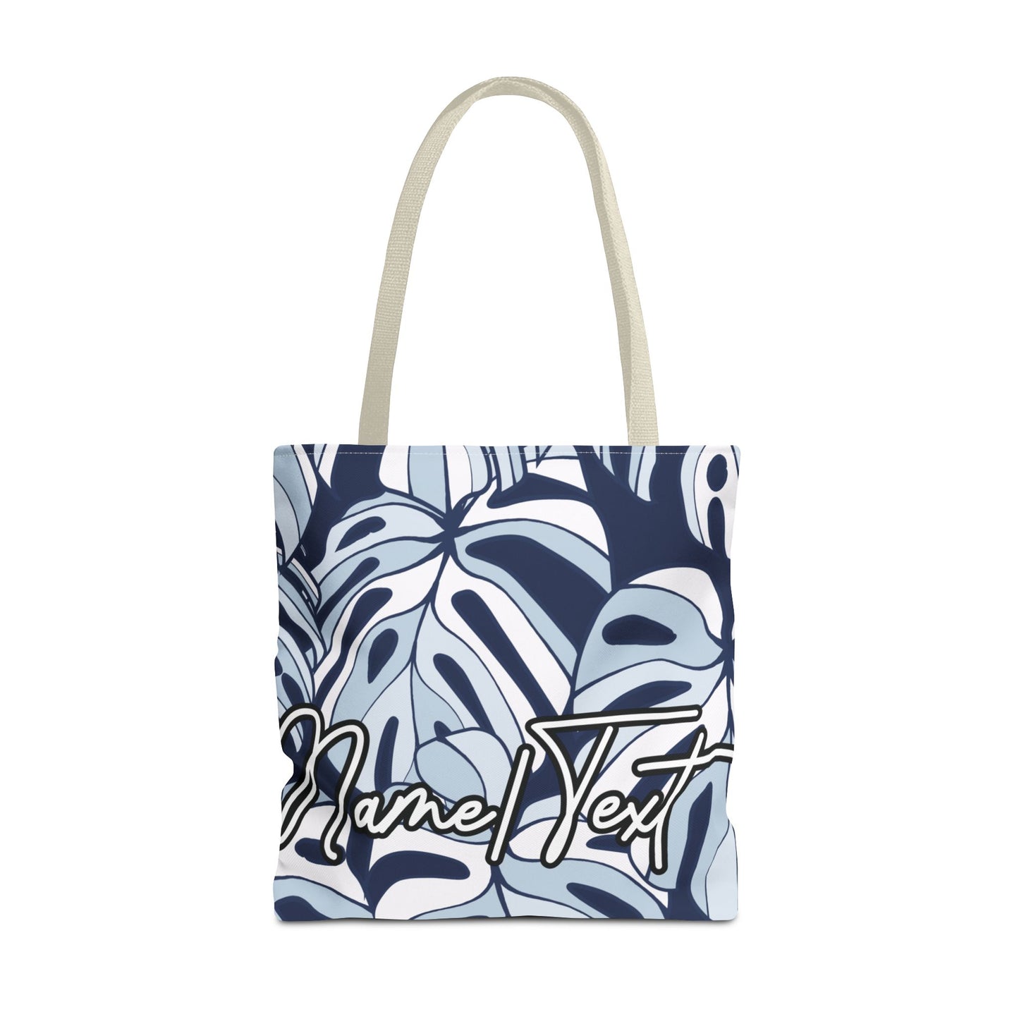 Customizable Monstera Leaf Canvas Tote Bag