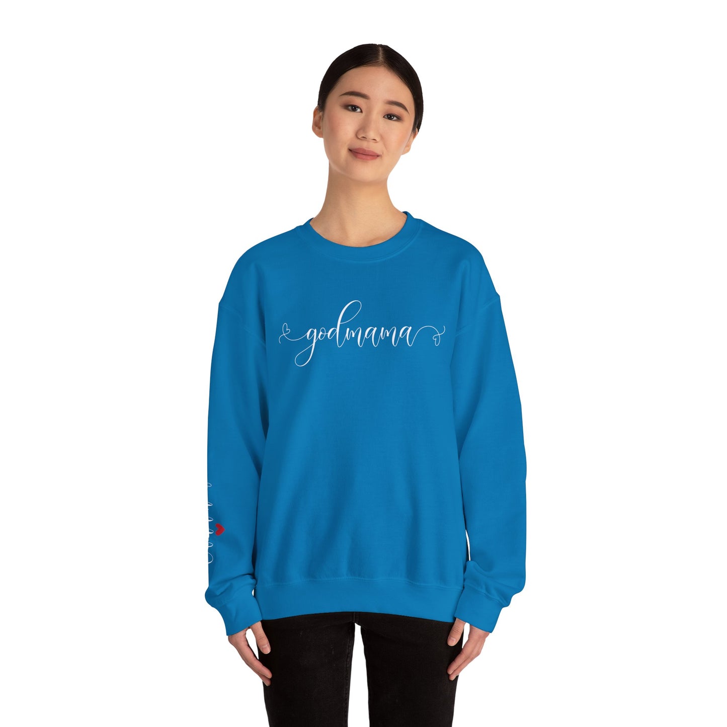 Personalized "Godmama"d Crewneck Sweatshirt