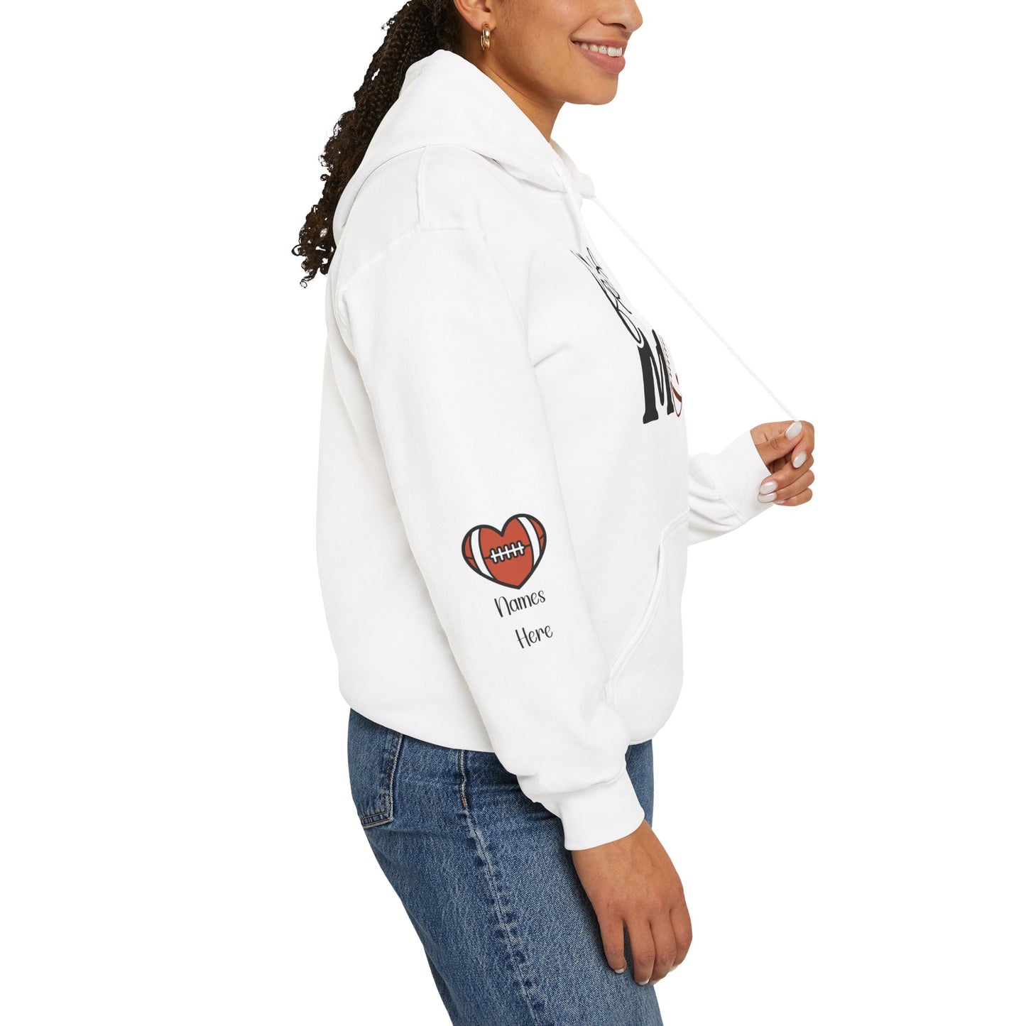 Football Mom Hoodie! Personalize Back & Sleeves!