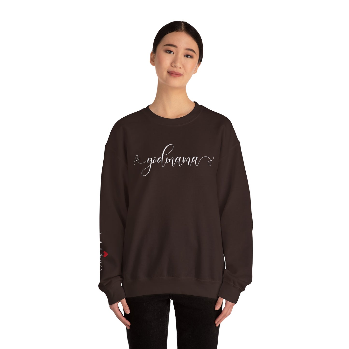 Personalized "Godmama"d Crewneck Sweatshirt