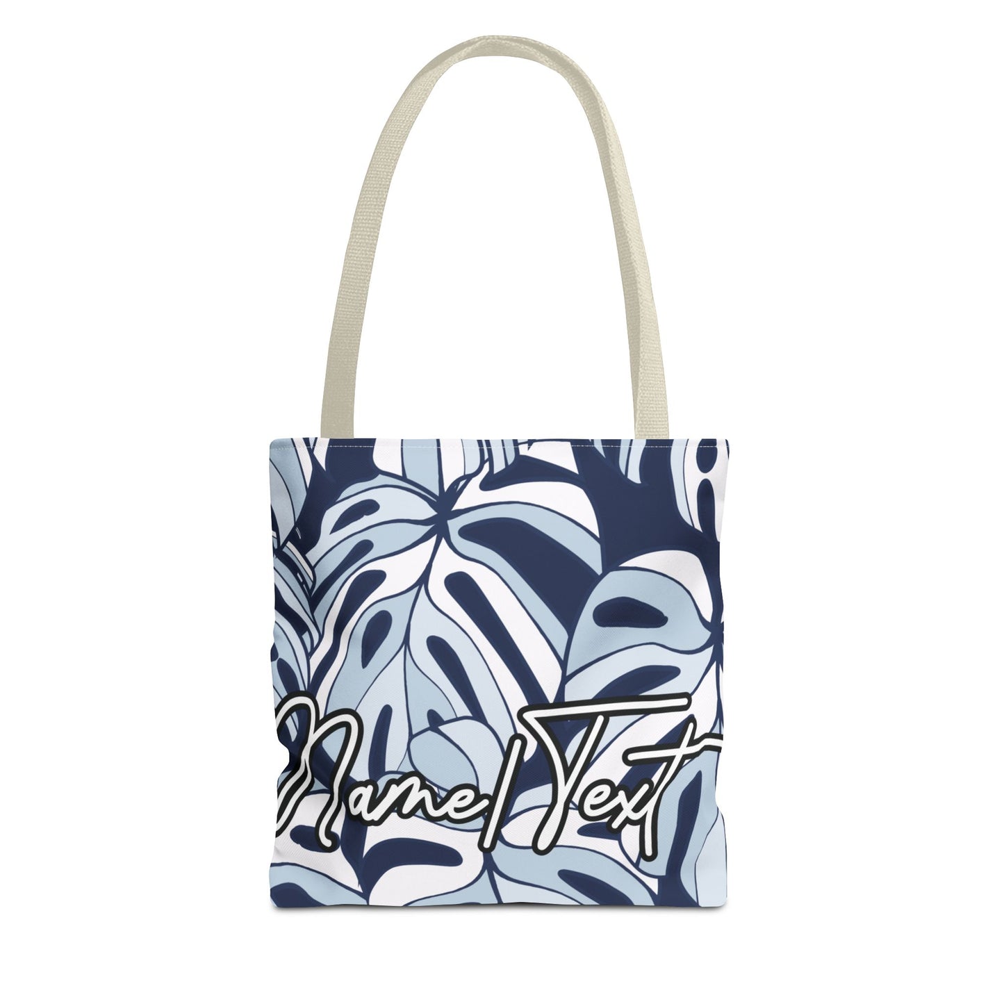 Customizable Monstera Leaf Canvas Tote Bag