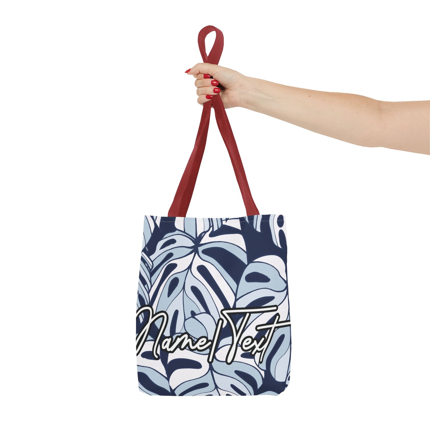 Customizable Monstera Leaf Canvas Tote Bag