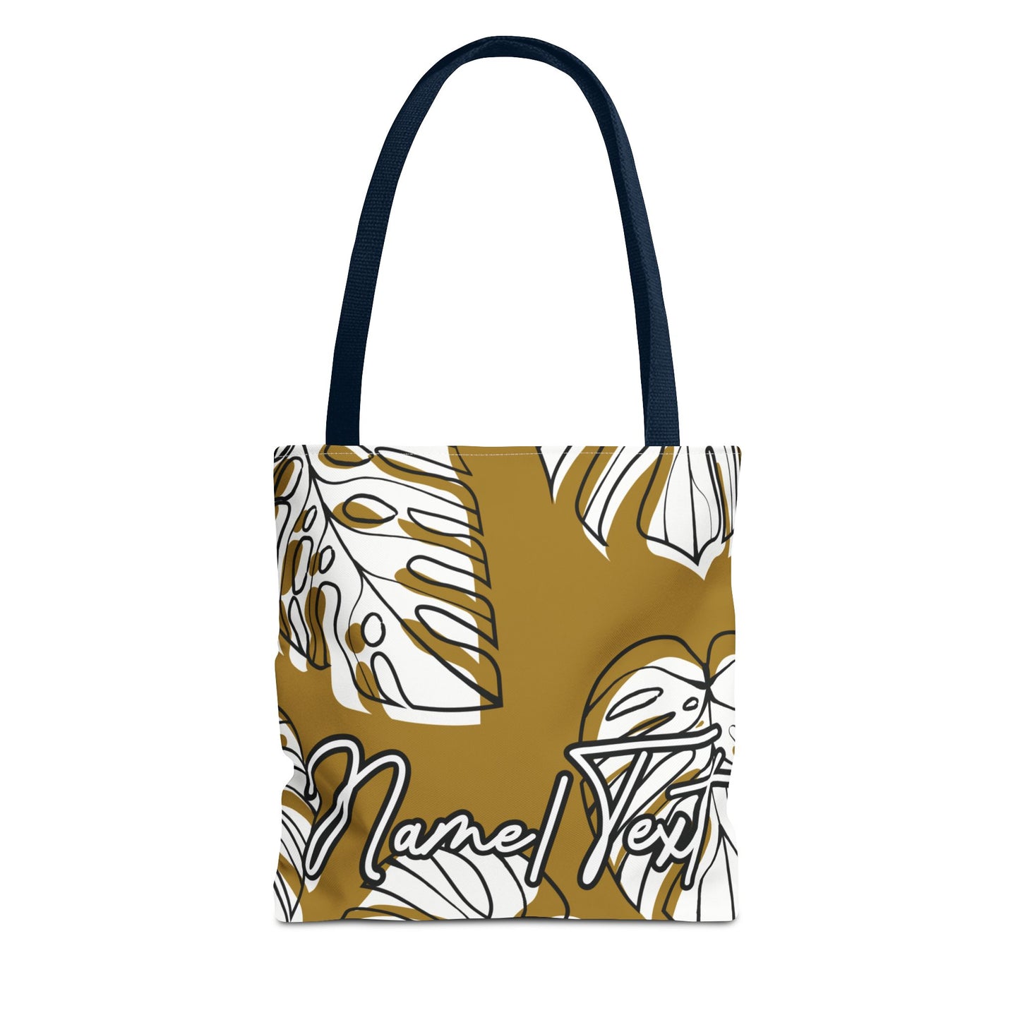 Customizable Monstera Leaf Canvas Tote Bag (Brown)