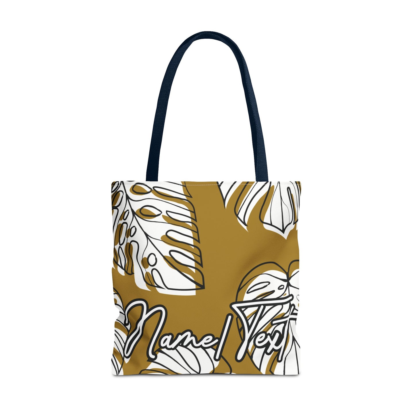 Customizable Monstera Leaf Canvas Tote Bag (Brown)