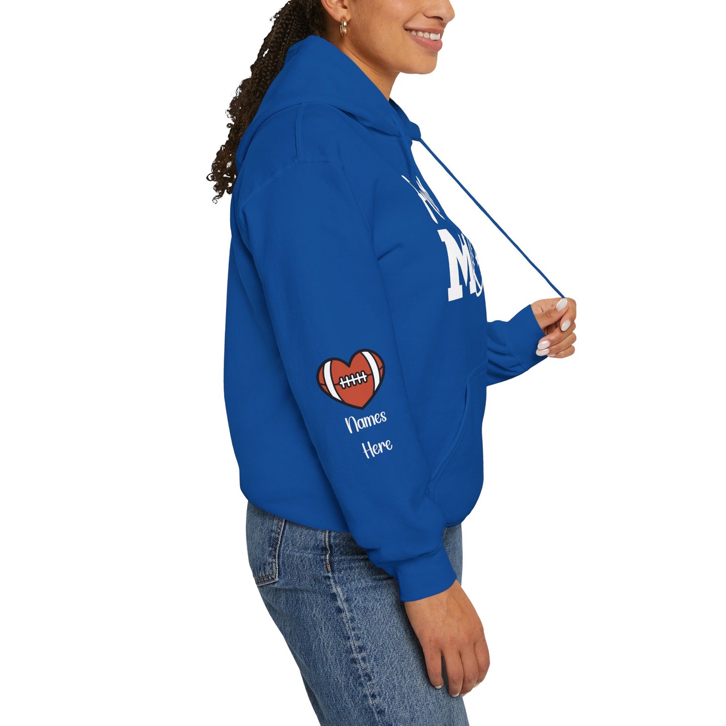 Football Mom Hoodie! Personalize Back & Sleeves!