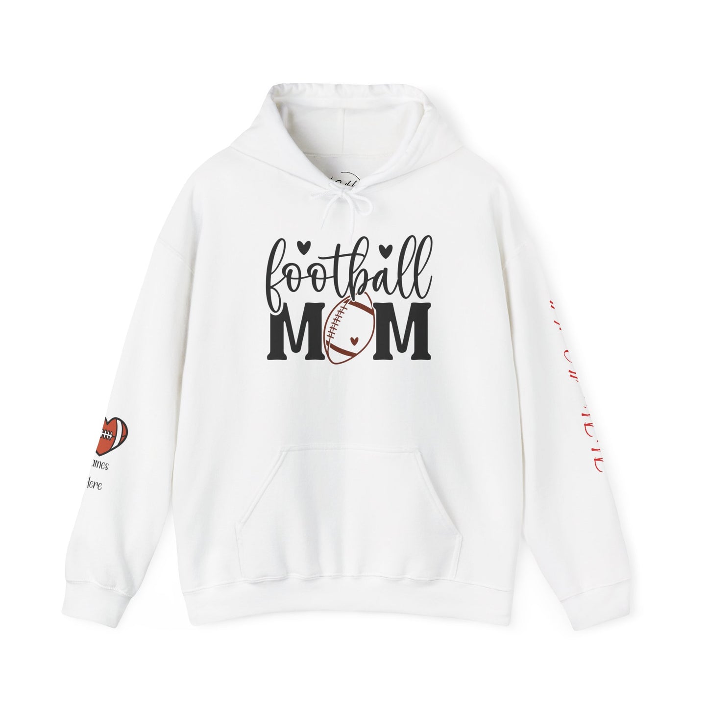 Football Mom Hoodie! Personalize Back & Sleeves!