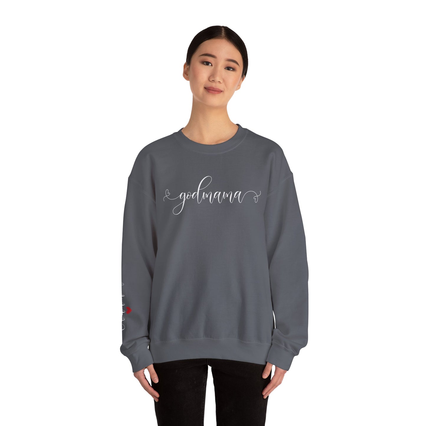 Personalized "Godmama"d Crewneck Sweatshirt