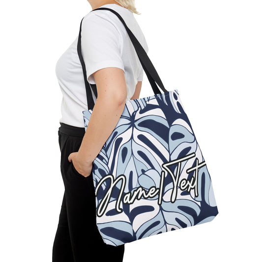 Customizable Monstera Leaf Canvas Tote Bag