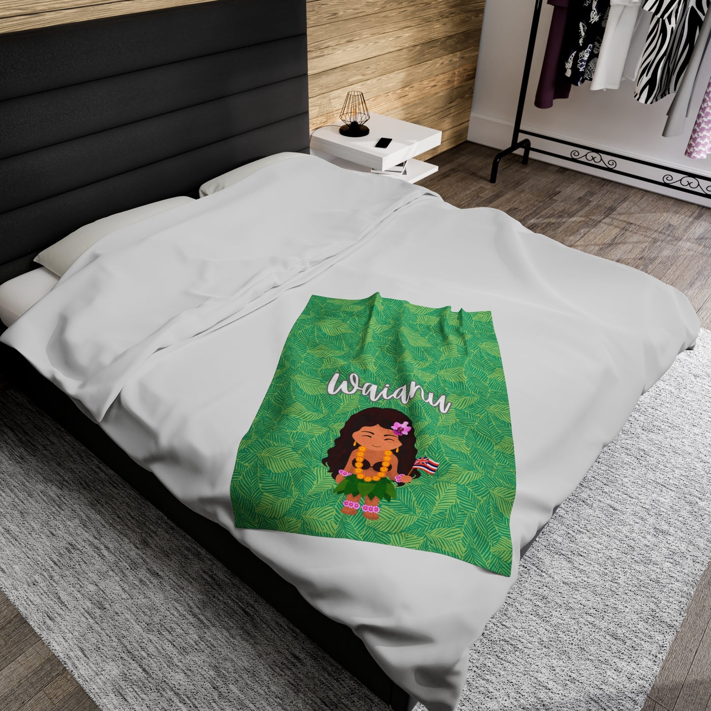 Hawaiian Hula Spirit Personalized Blanket  (Baby or Large size)