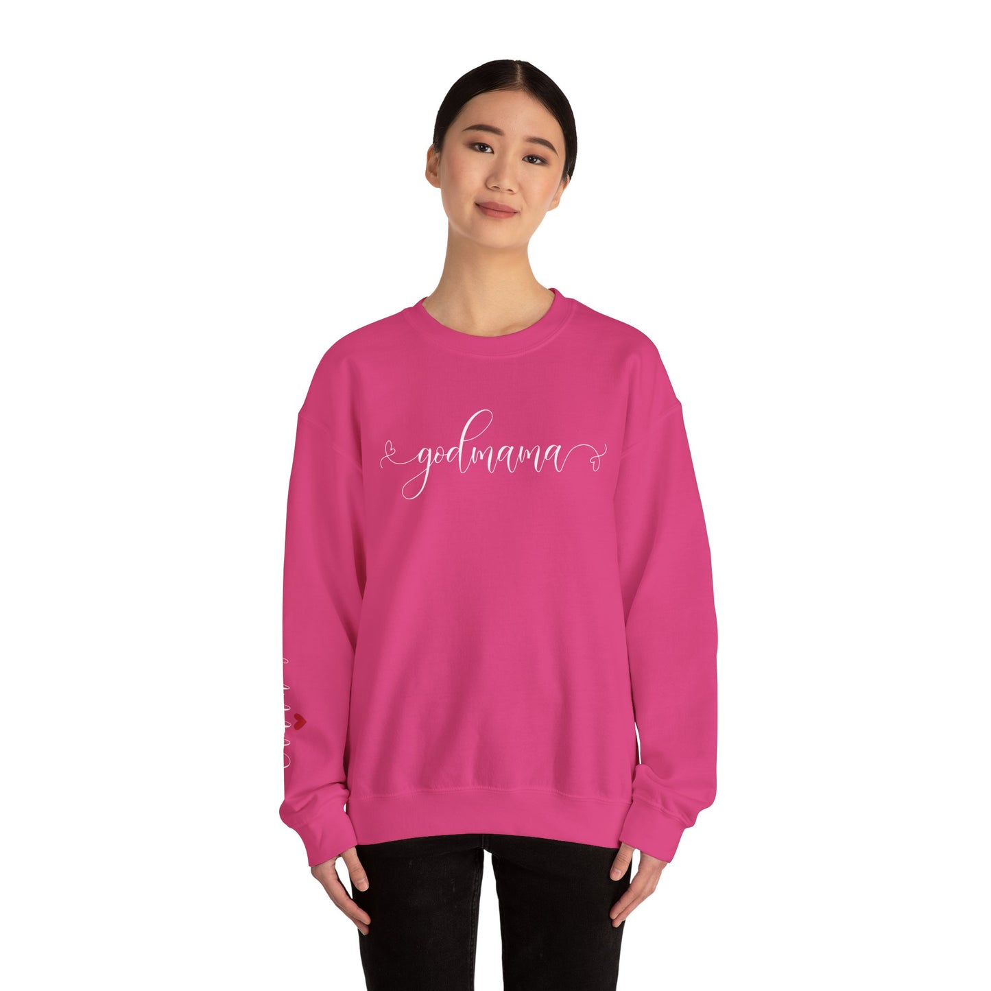 Personalized "Godmama"d Crewneck Sweatshirt