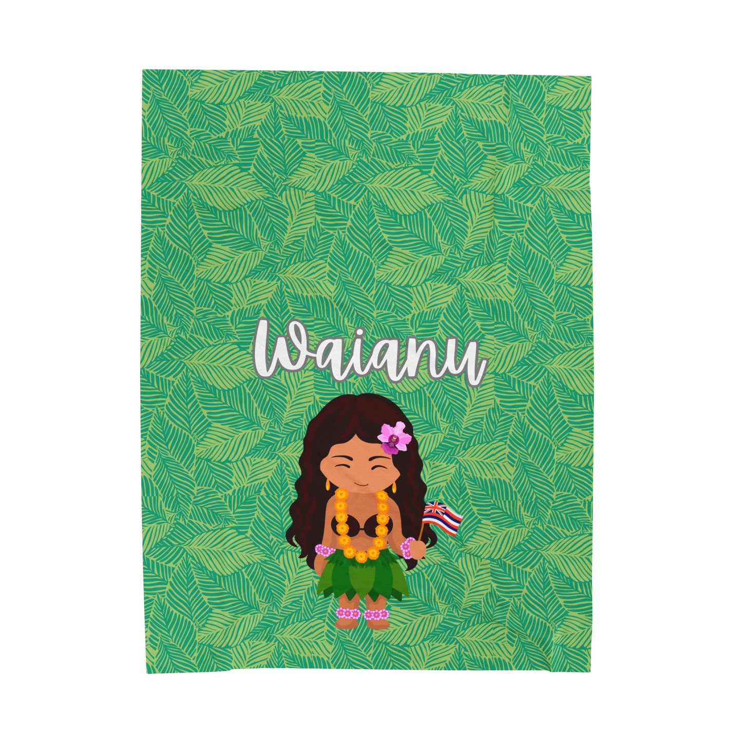 Hawaiian Hula Spirit Personalized Blanket  (Baby or Large size)