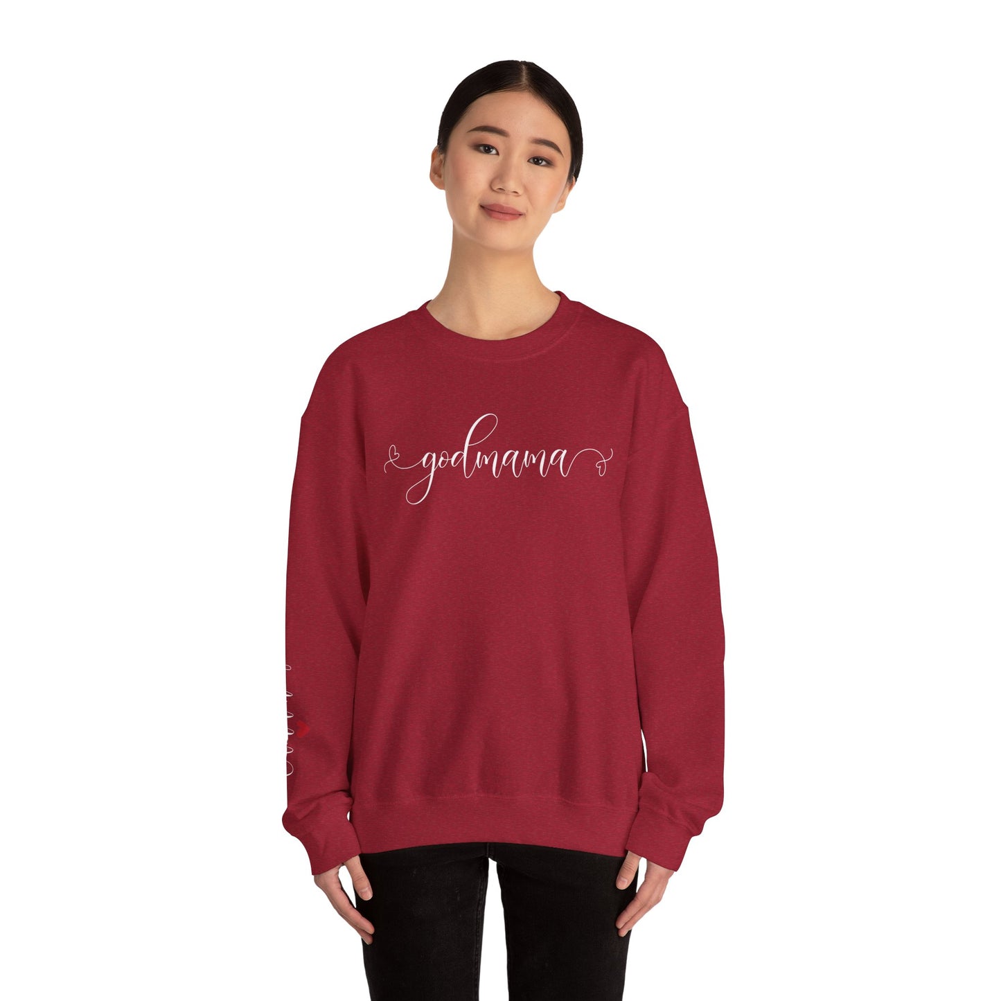 Personalized "Godmama"d Crewneck Sweatshirt