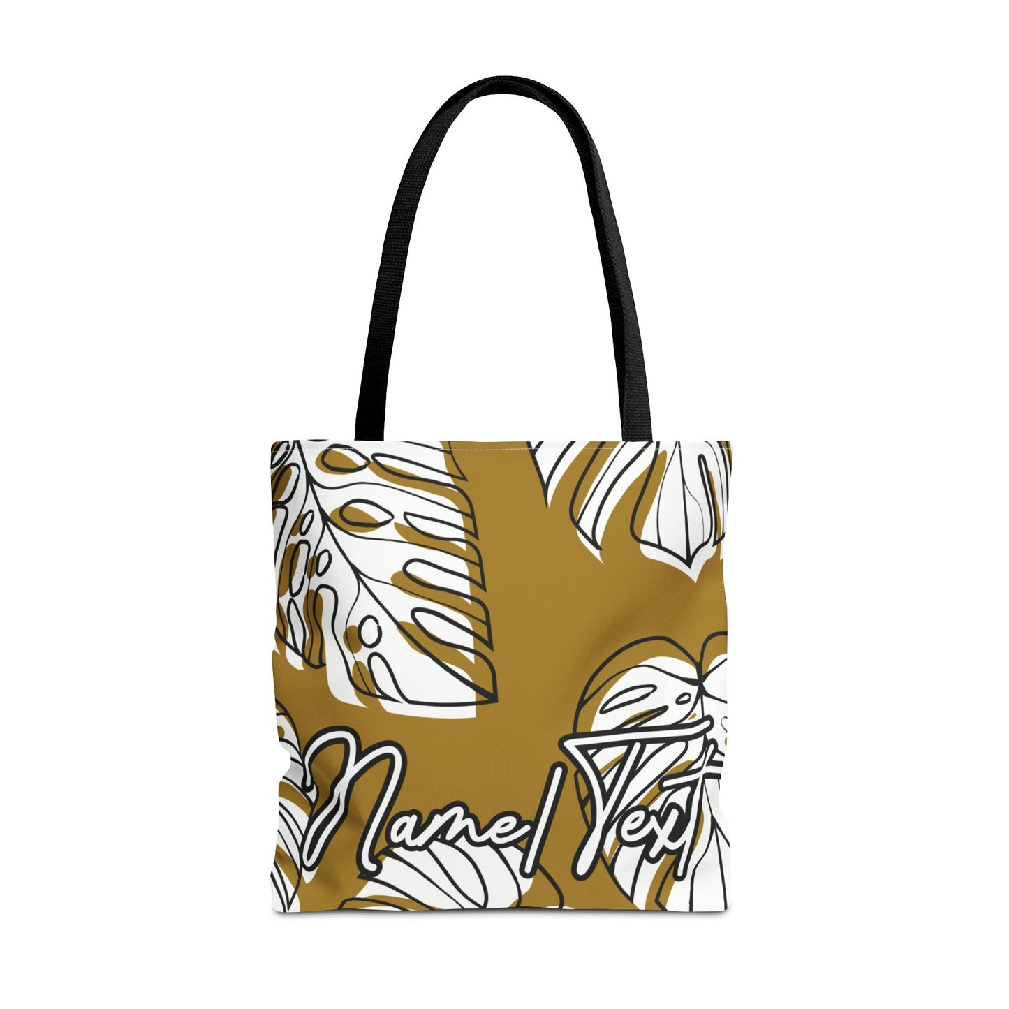 Customizable Monstera Leaf Canvas Tote Bag (Brown)